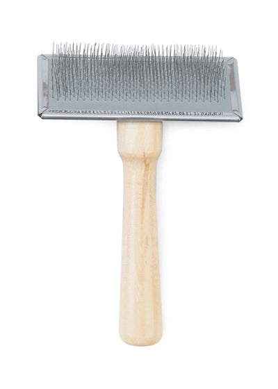 Ancol Heritage Wood Handle Soft Slicker Brush Med